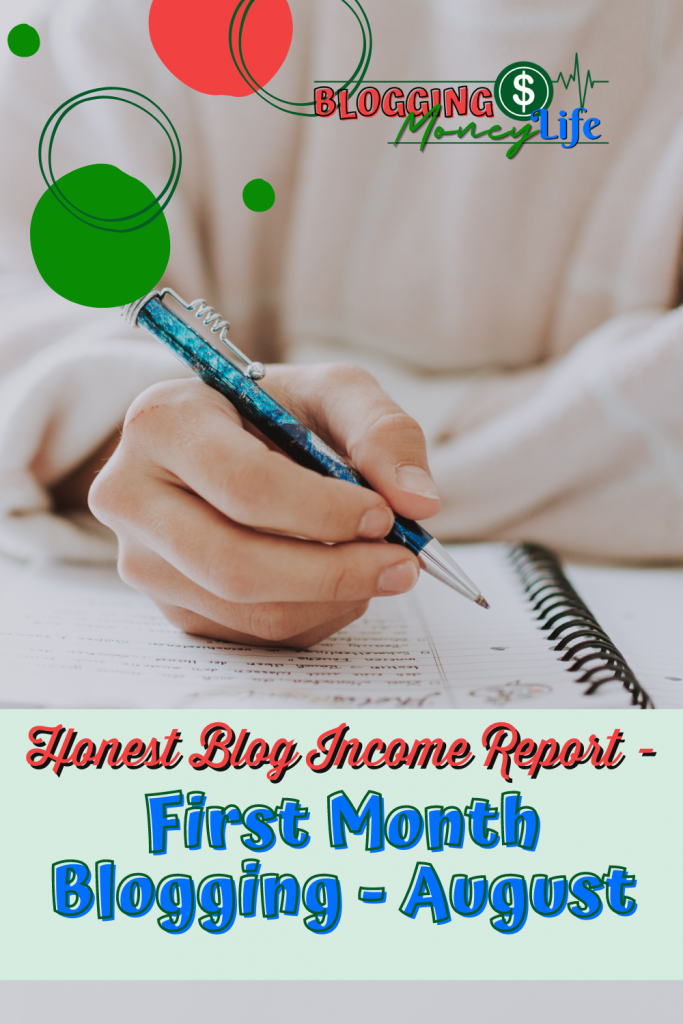 Honest Blog Income Report - First Month Blogging - August