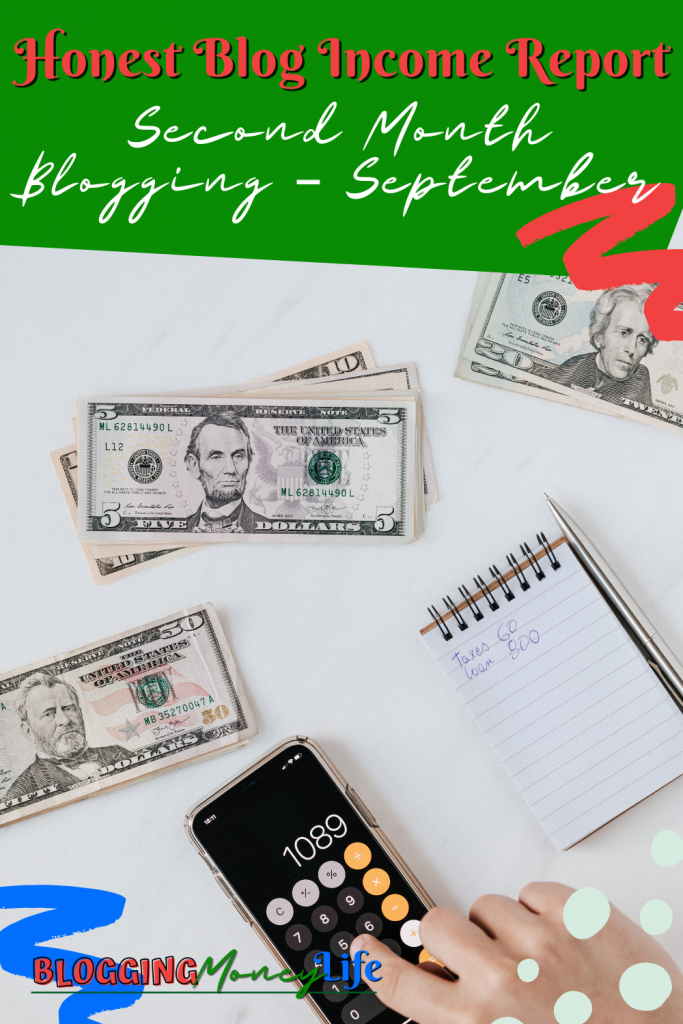 Blogging Money Income Report September