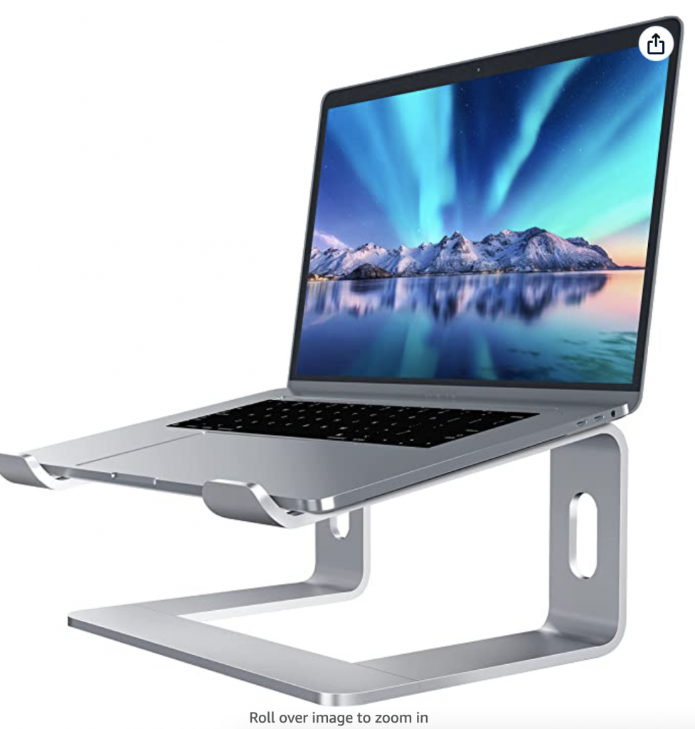 Save your neck and pack with a laptop stand