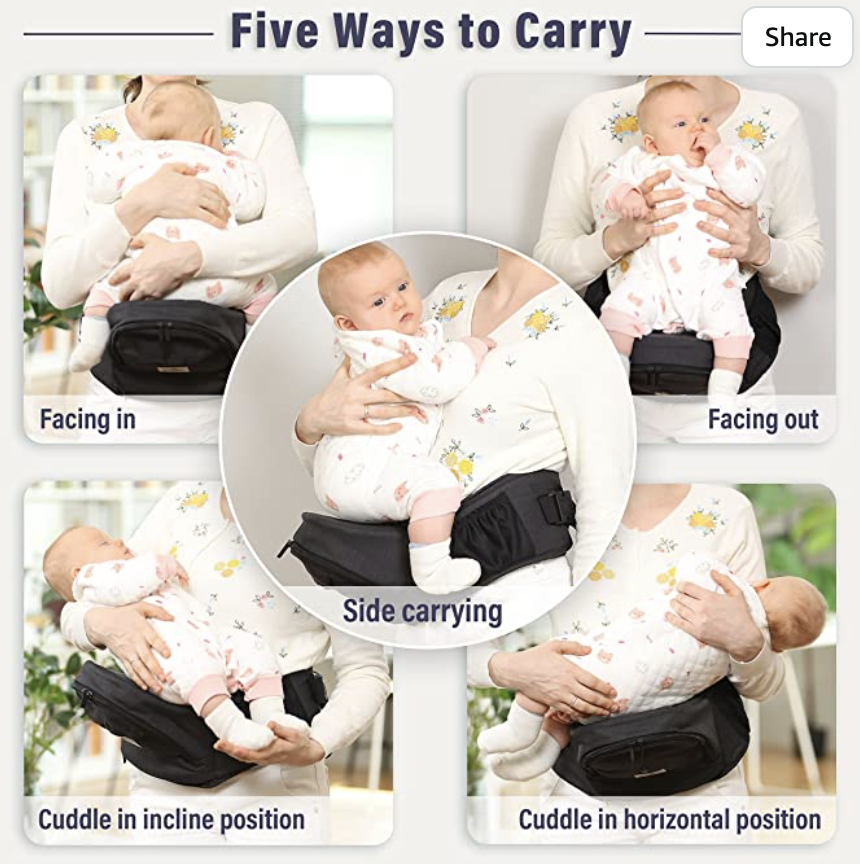 Baby Hip Seat Carrier, BABYMUST Toddler Carrier 