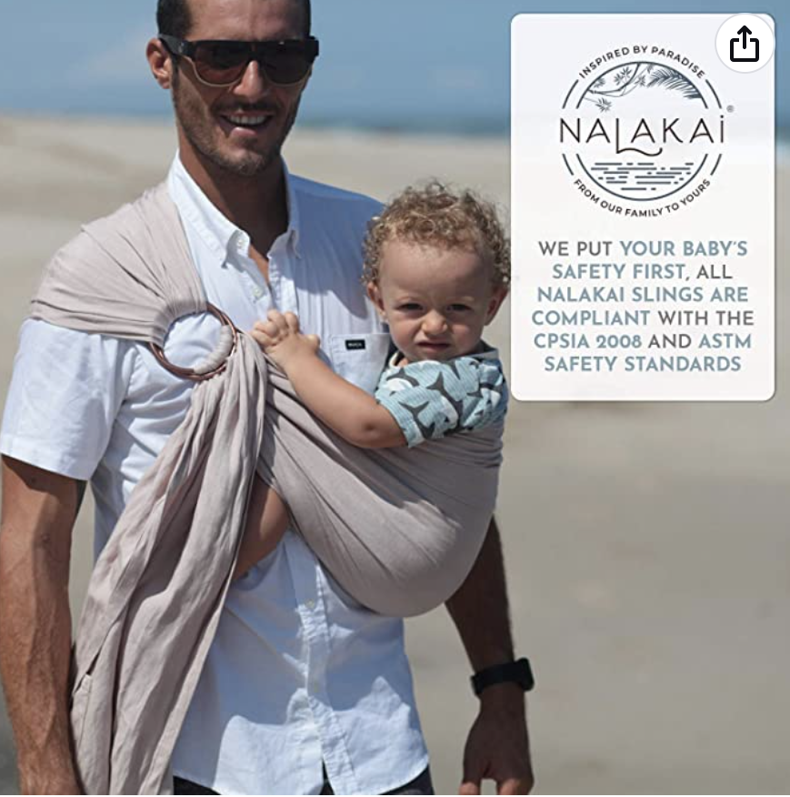 Nalakai Ring Sling Baby Carrier - Luxury Bamboo and Linen Baby Sling 