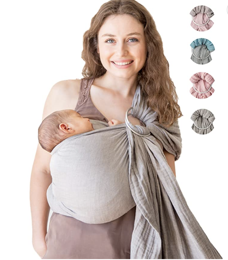 Baby Sling and Ring Sling 100% Cotton Muslin Infant Carrier