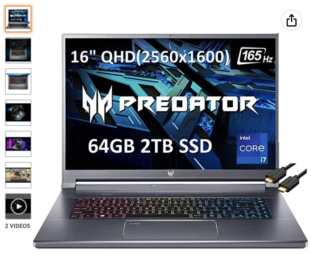 Acer Predator Triton 500 is one of the best laptops for marketing
