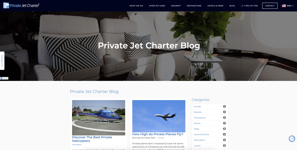Private Jet Charter Blog