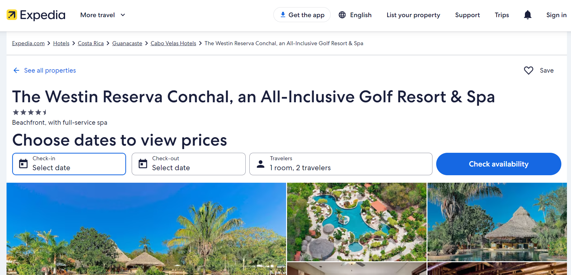 The Westin Reserva Conchal, an All-Inclusive Golf Resort & Spa 4.5 star property