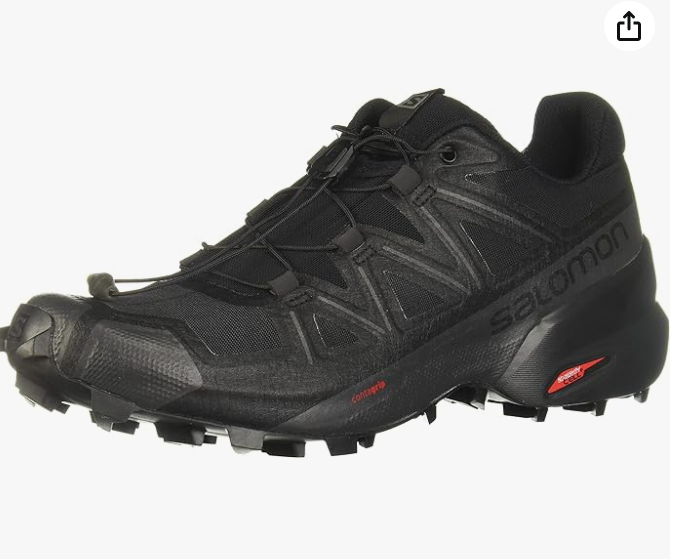 Salomon Speedcross 5 Trail Running Shoes for Women, Black/Black/Phantom, 10