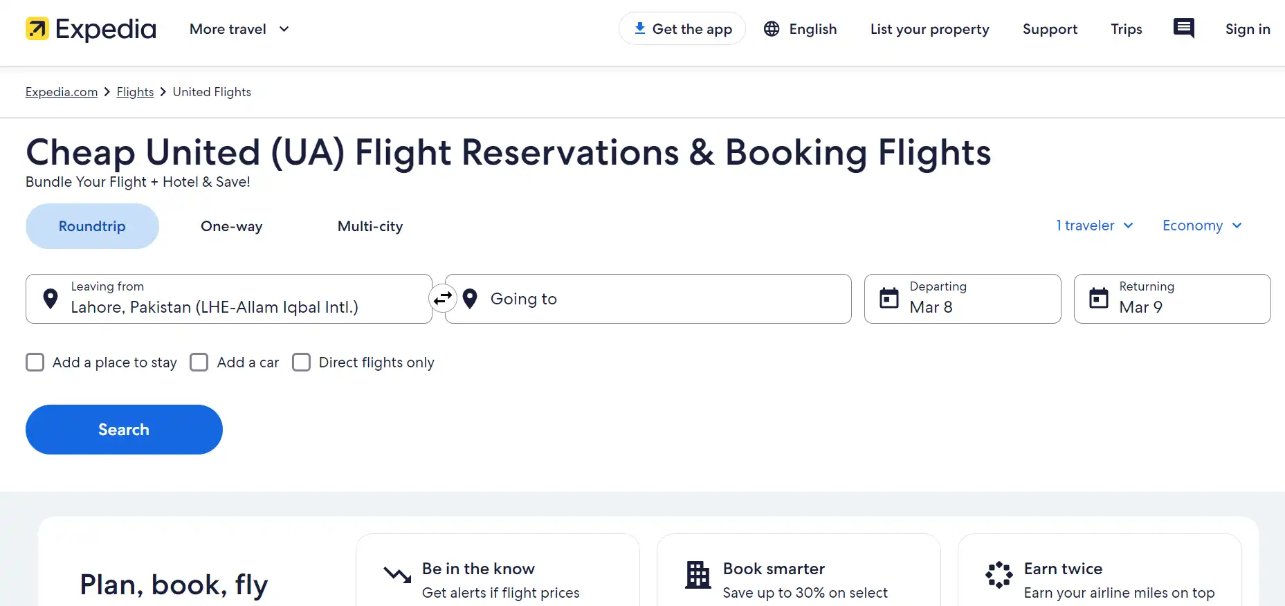 Cheap United (UA) Flight Reservations & Booking Flights