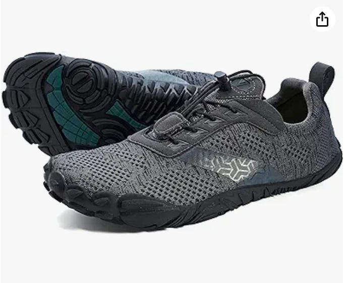 Joomra Minimalist Trail Running Tennis Shoes Size 9-9.5 Dark Grey Women Wide Camping Athletic Hiking Trekking Walking Toes Female Five Fingers Gym Workout Sneakers Footwear 40