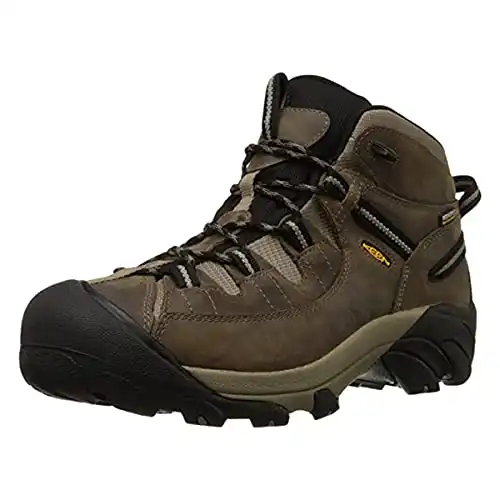 KEEN Men's Targhee 2 Mid Height Waterproof Hiking Boots, Shitake/Brindle, 11 US