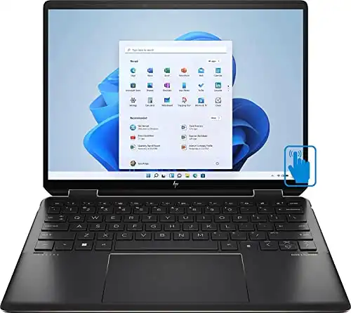 HP Spectre 2023 x360 Luxury 14T Intel Evo Laptop Intel i7-1255U 10 Cores, Win 11 Pro,13.5″ 3:2 Touchscreen,16GB RAM, 512GB SSD,B&O Quad Speakers, Fingerprint, Tilt Pen,Nightfall, 64GB TW Fla...