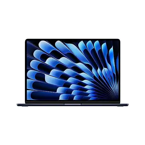 Apple 2023 MacBook Air Laptop with M2 chip: 15.3-inch Liquid Retina Display, 8GB Unified Memory, 256GB SSD Storage, 1080p FaceTime HD Camera, Touch ID. Works with iPhone/iPad; Midnight