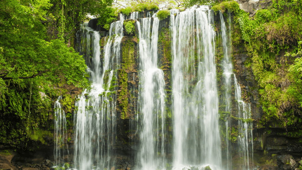 Waterfall showing