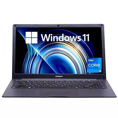 Azeyou 14.1” FHD Laptop, Intel Core i3 1135G7, 8GB RAM, 256GB SSD, Windows 11, Metal Shell, WiFi, BT5.0, USB3.2, Type_C Long Battery Life